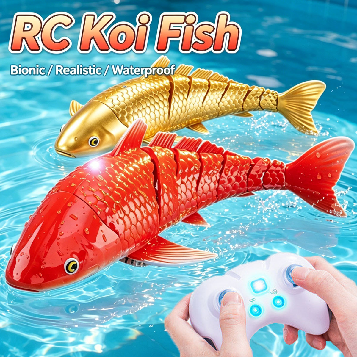 Rc Submarine Water - Intelligenter RC-Fisch Bionischer Koi-Fisch Wasserspielzeug Ferngesteuertes