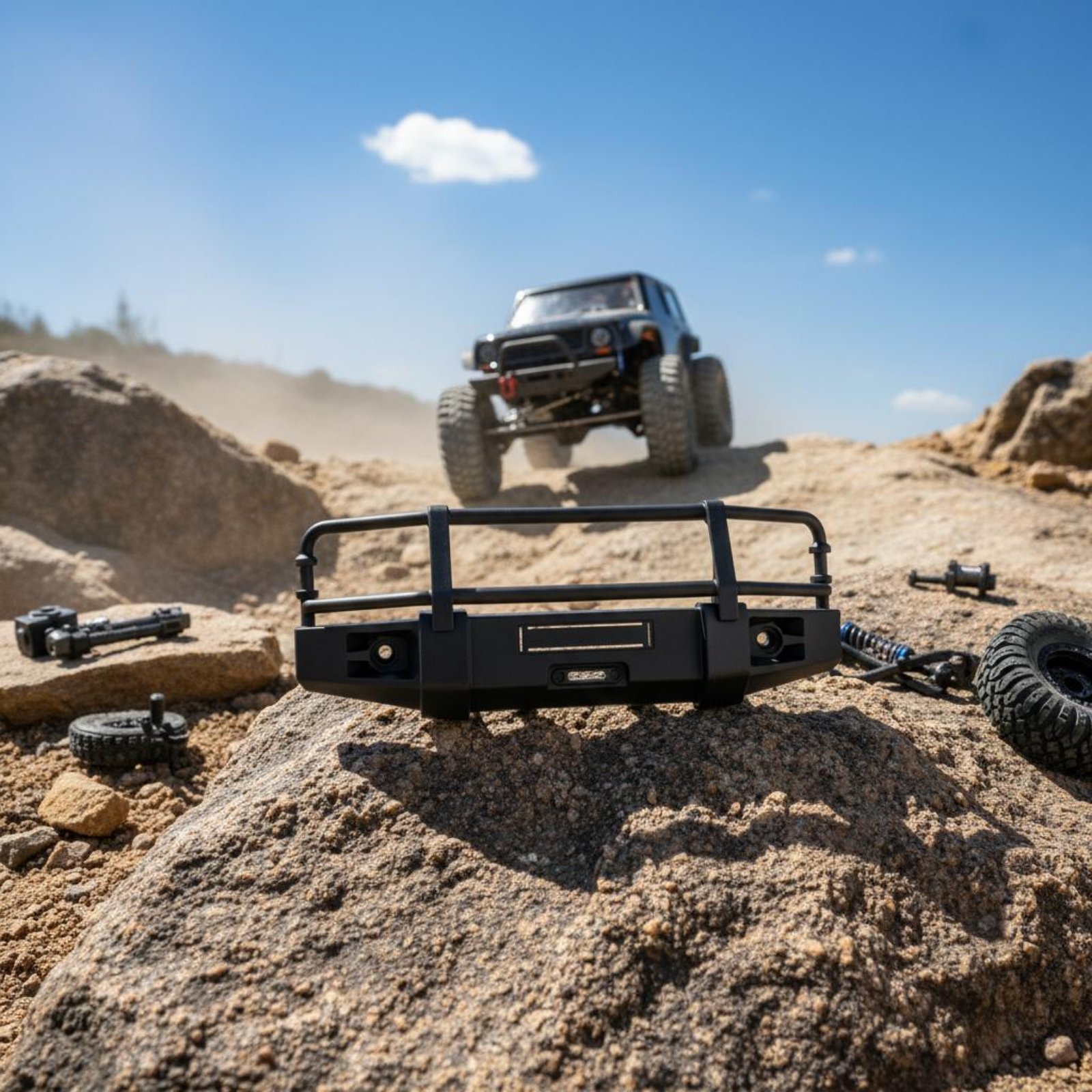 Rc Hobby Motor - RC Crawler Frontstoßstange Modellauto-Upgrade Crawler-Stoßstange Hobby-Fahrzeugteil