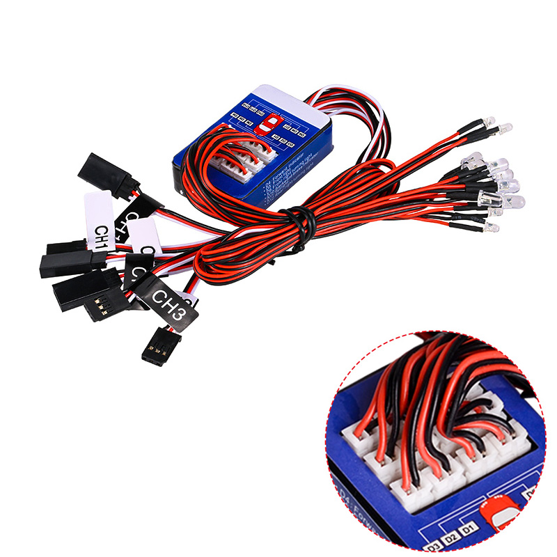 Rc Hobby Tech Bali - RC 12 LED-Beleuchtungssystem-Kit Intelligente Simulationslichter 1/10