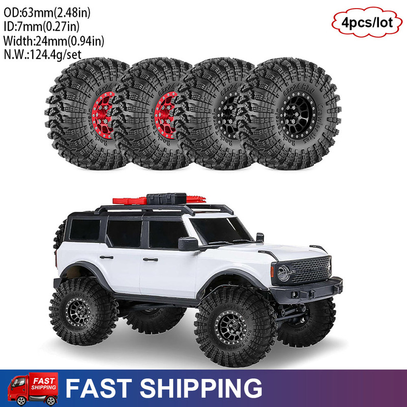 Wheel Rim Rc - 4 Stück 1,0'' Metall-Beadlock-Felgen mit Reifen