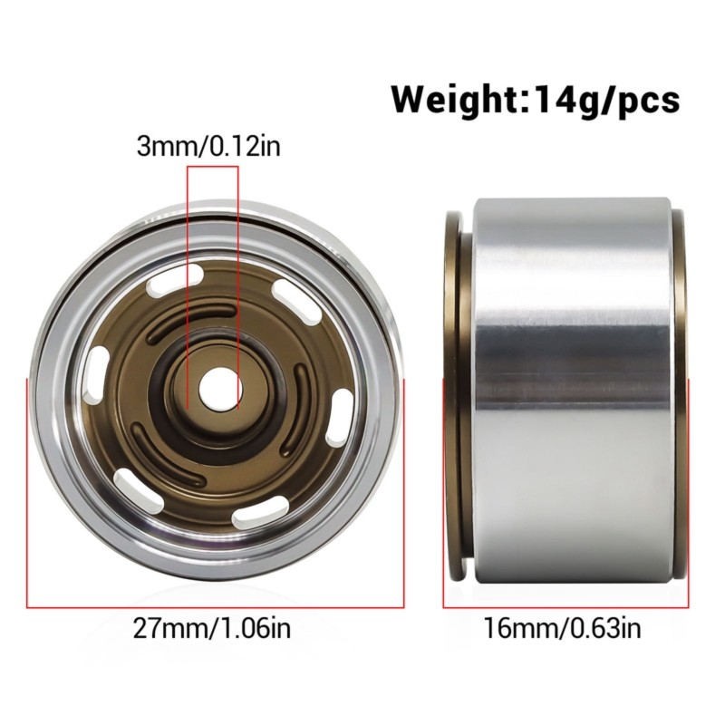 RC Auto 1,0-Zoll-Reifen-Naben- – Wheel Rim Rc Bewertung und Preis